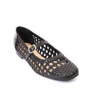 PHIL GATIÈR by REPO 90901 Black Leather Round Toe Flats Shoes